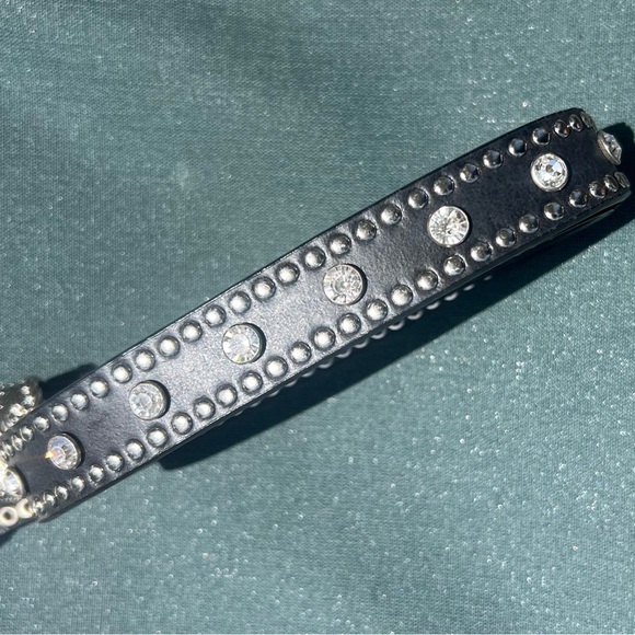 Nocona Belt Co Embellished Western Leather Black Belt Size Medium Good Condition - Picture 10 of 14